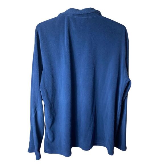 The North Face Mens Navy Blue Long Sleeve 1/4 Zip Fleece Pullover Large - Picture 3 of 5